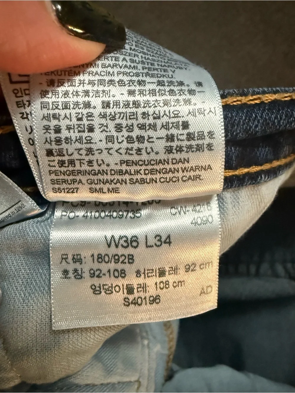 Levi’s 514 Straight Fit Jeans Men’s W36 L34 Dark Wash Classic Denim EUC